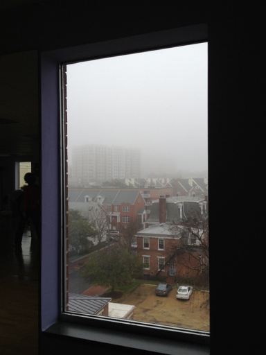 The view from the studio is lovely -- even on a foggy day.