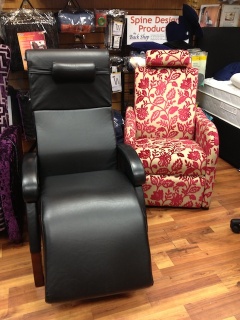 The black chair was beautiful and very comfortable.