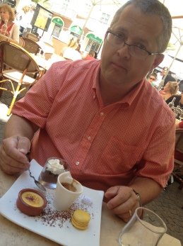 Dave and his cafe gourmand.