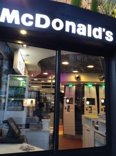 McDonald's in Paris (no, I did NOT eat there)...