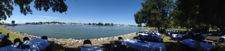 The Hampton waterfront, ready for our faculty picnic