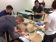 This team built a geodesic dome for their Energy Cube.